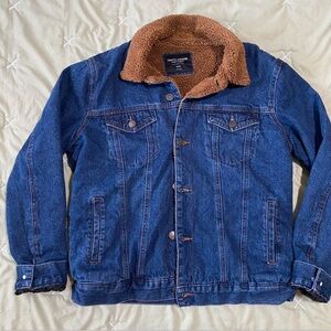 Men's Fur-lined denim jacket